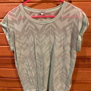 Detailed design, green in color, short sleeve top from EXPRESS. Size small.